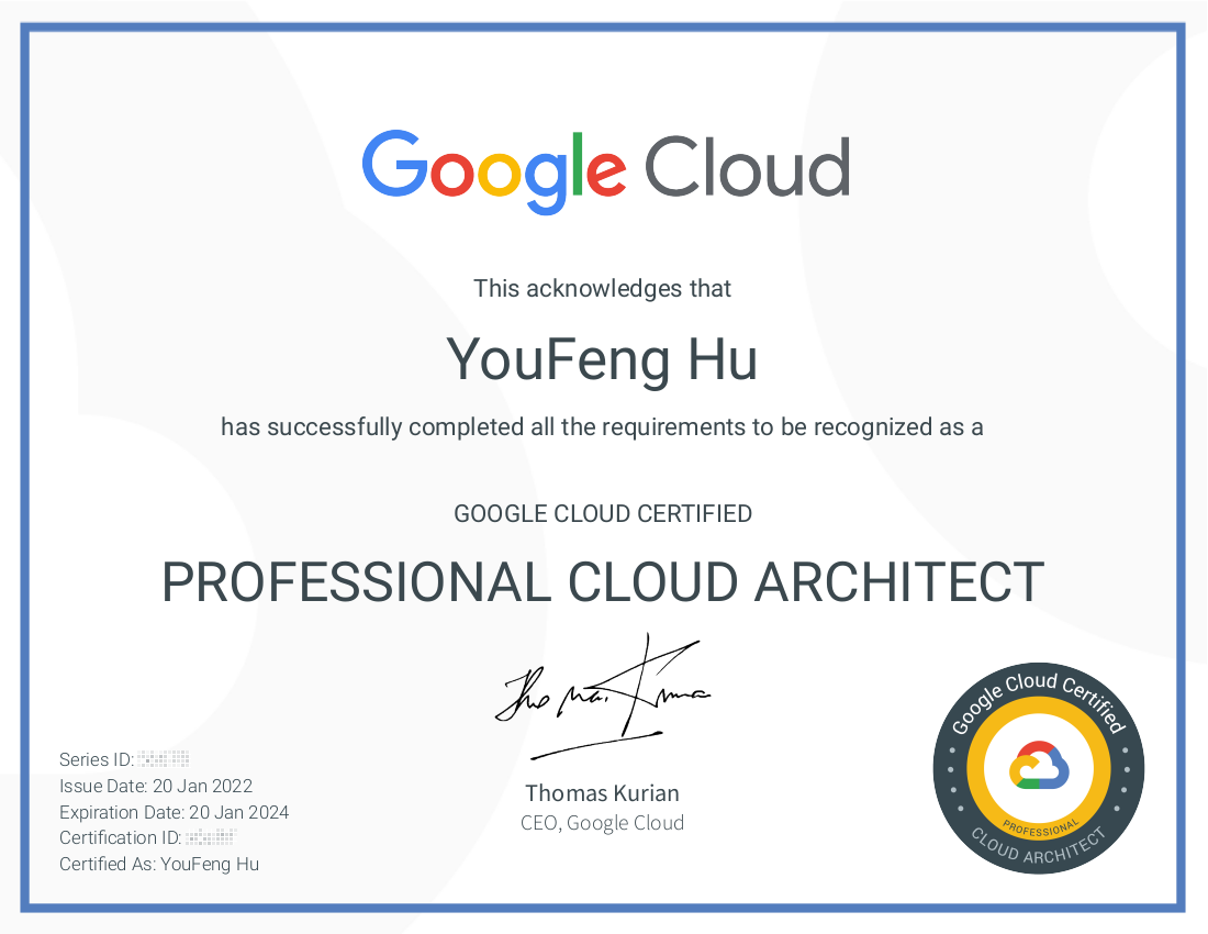 Google Cloud Certified - Professional Cloud Architect